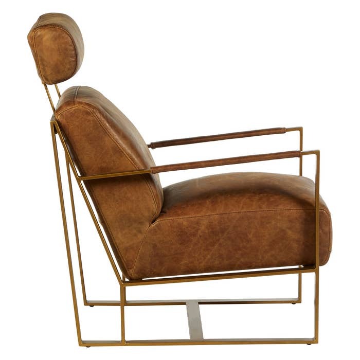 Jamison Lounge Chair – Light Brown Leather