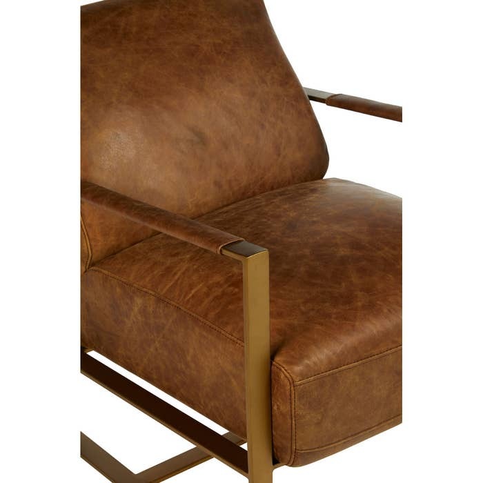 Jamison Lounge Chair – Light Brown Leather