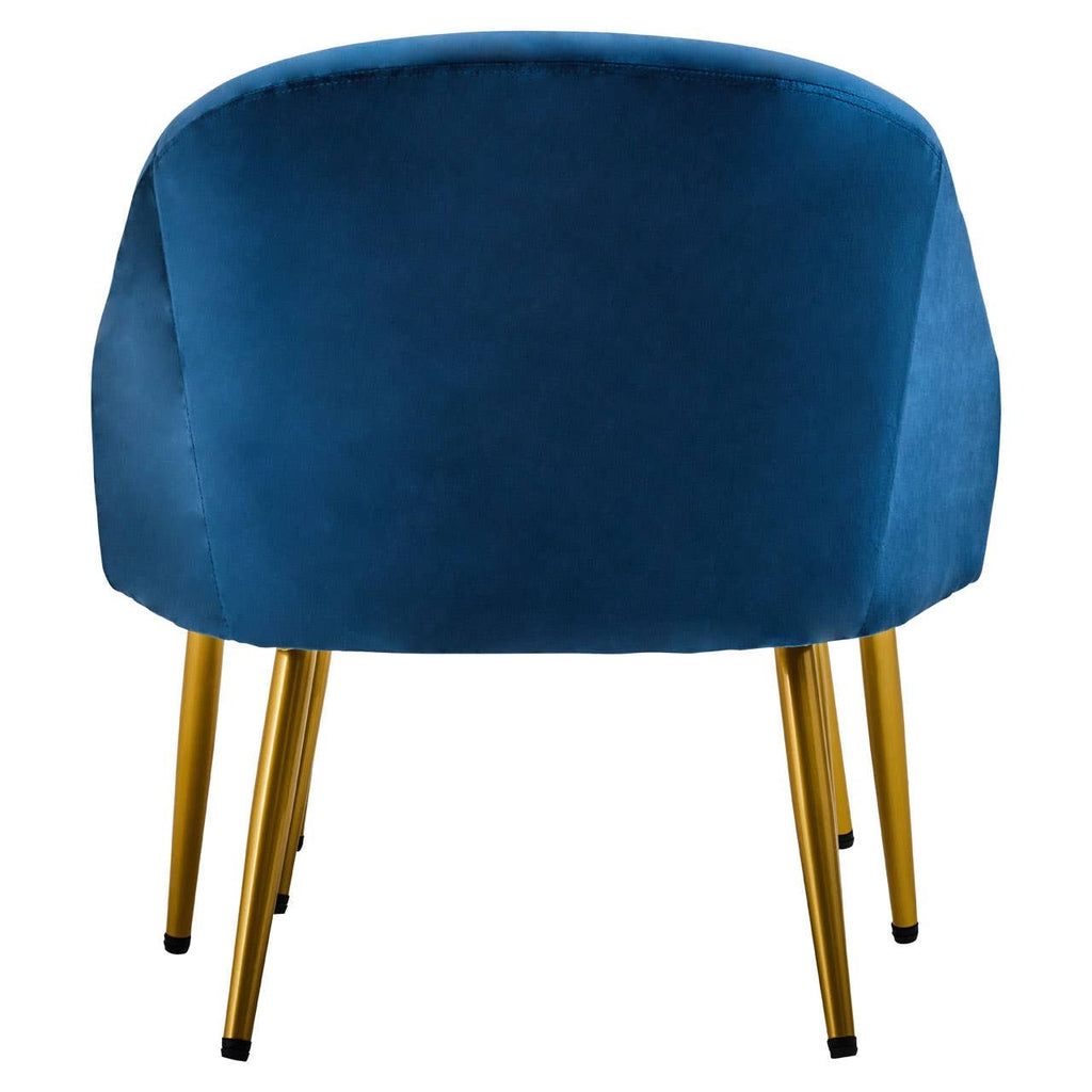 Kealy Chair and Stool – Midnight Blue Velvet