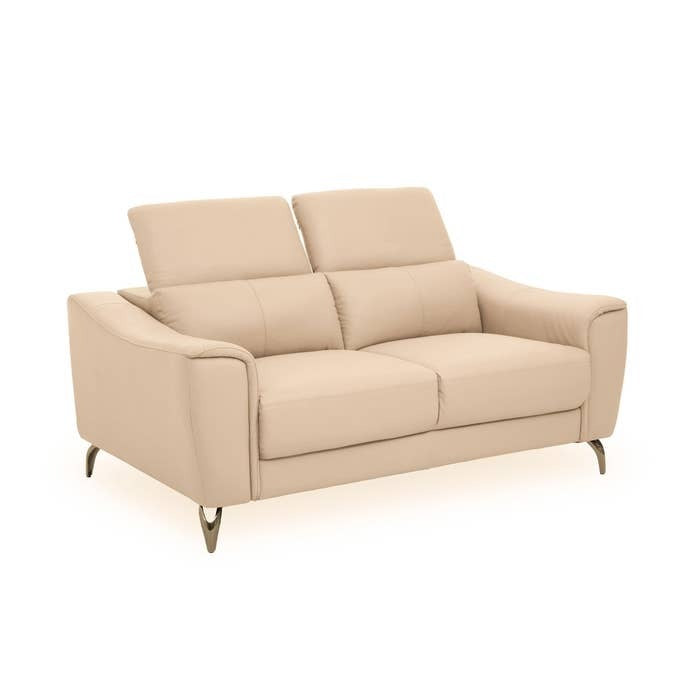 Lincoln 2-Seater Sofa – Beige Leather