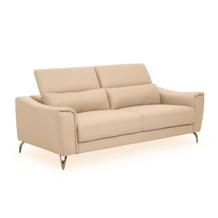 Lincoln 3-Seater Sofa – Beige Leather