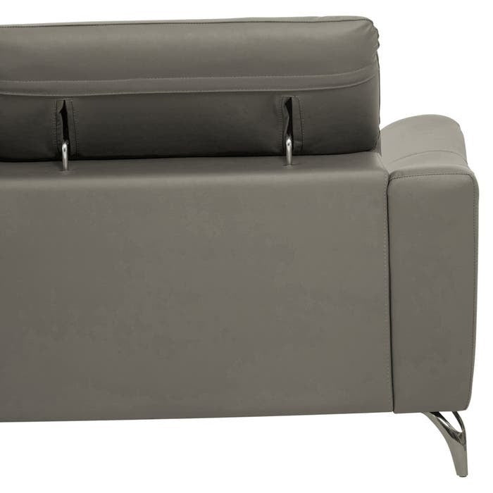 Lincoln 3-Seater Sofa – Grey Leather