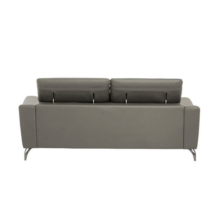 Lincoln 3-Seater Sofa – Grey Leather