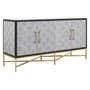 Mallory Sideboard in Brushed Gold and Grey Shagreen.