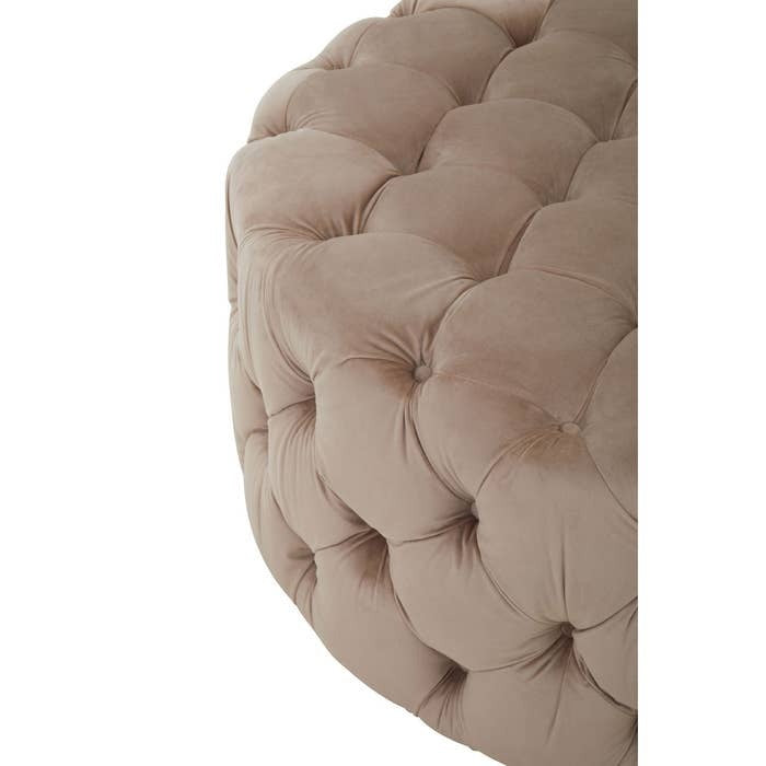 Ottilie Round Stool – Mink Velvet