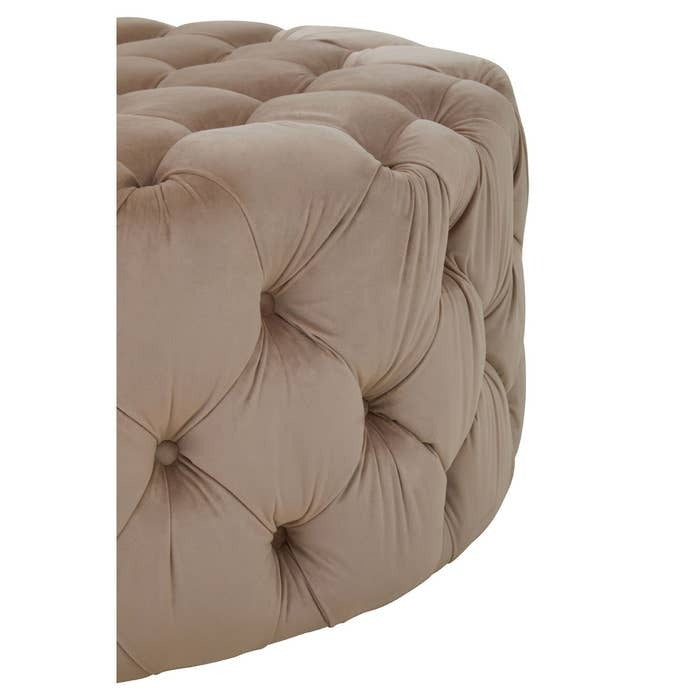 Ottilie Round Stool – Mink Velvet