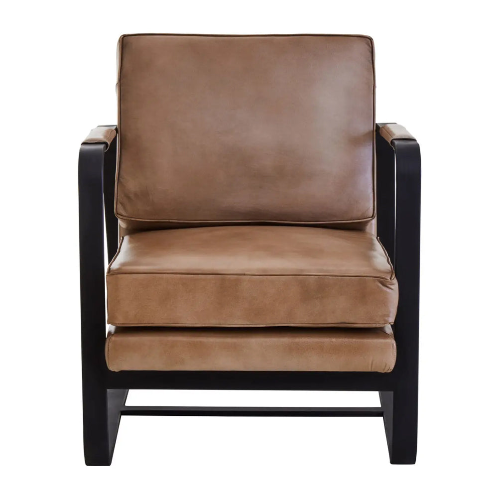 Pascal Armchair – Light Brown Leather