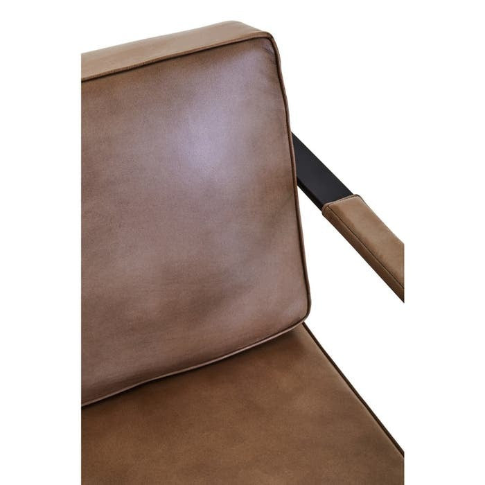 Pascal Armchair – Light Brown Leather