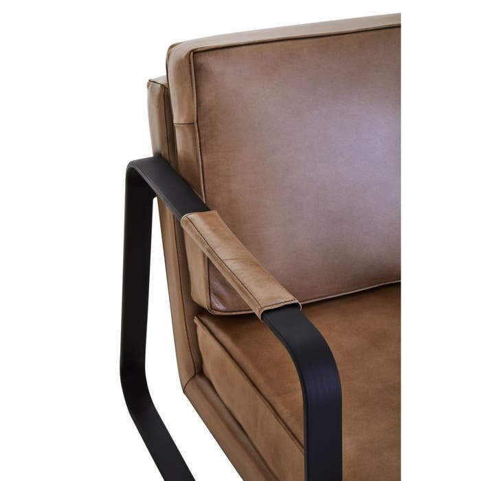 Pascal Armchair – Light Brown Leather