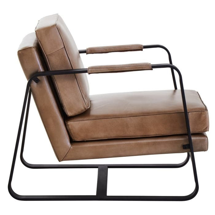 Pascal Armchair – Light Brown Leather