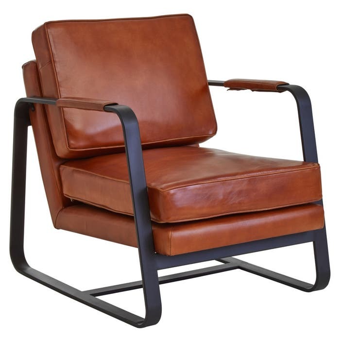 Pascal Armchair – Tan Leather