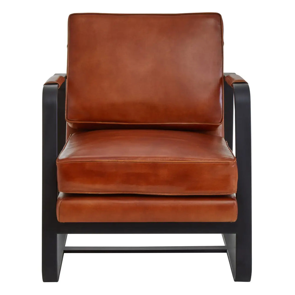 Pascal Armchair – Tan Leather