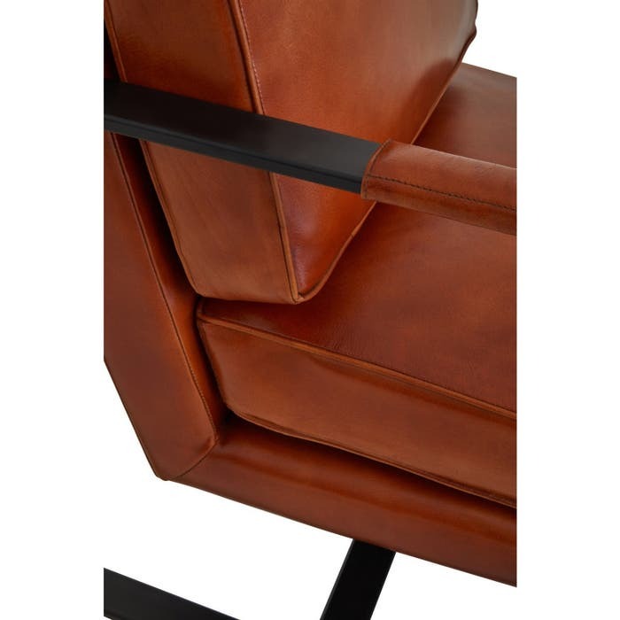 Pascal Armchair – Tan Leather