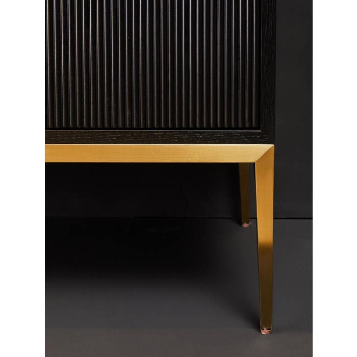 Raidan 2 Door Sideboard – Black and Gold