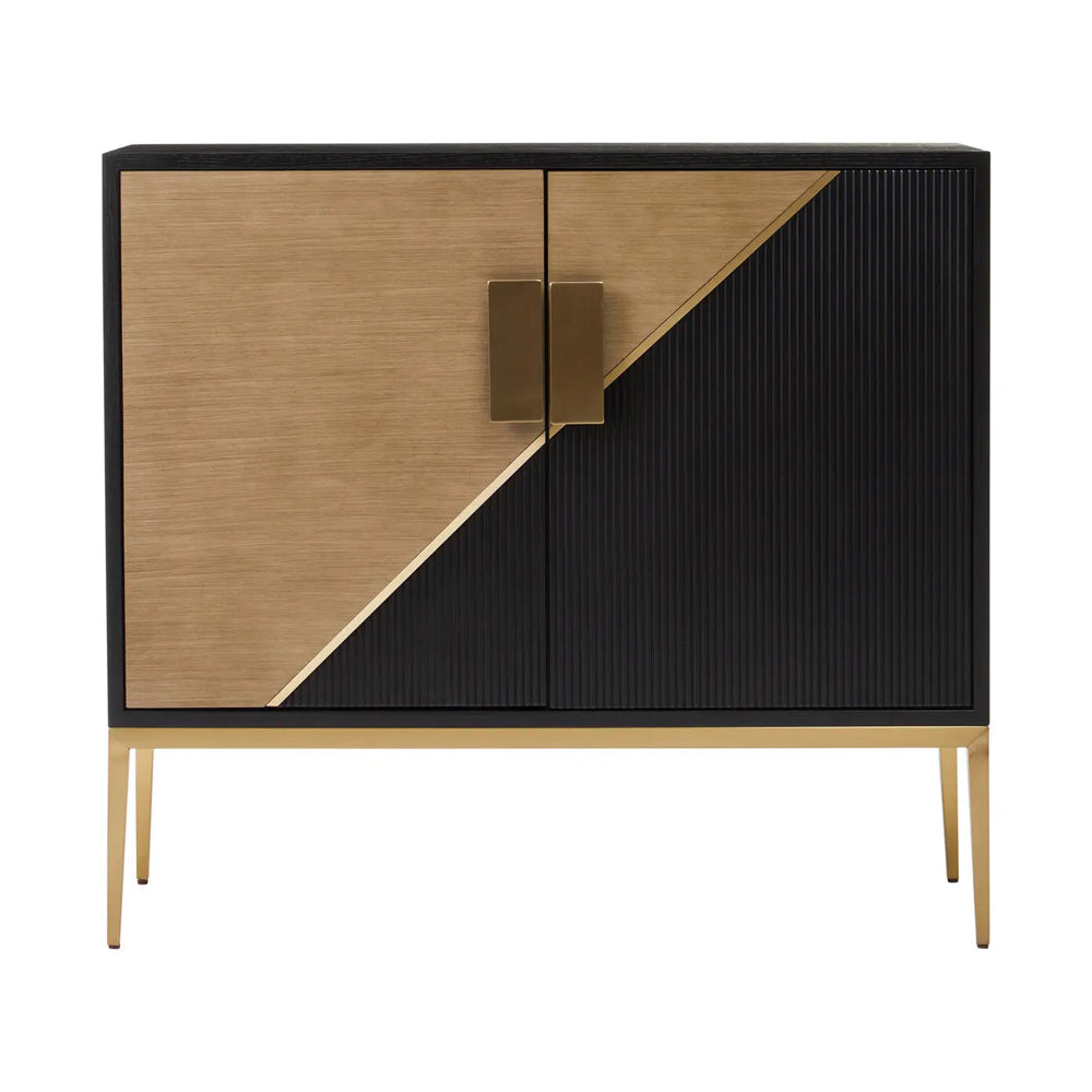 Raidan 2 Door Sideboard – Black and Gold