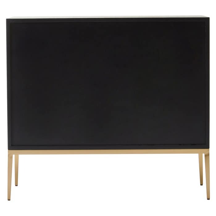 Raidan 2 Door Sideboard – Black and Gold