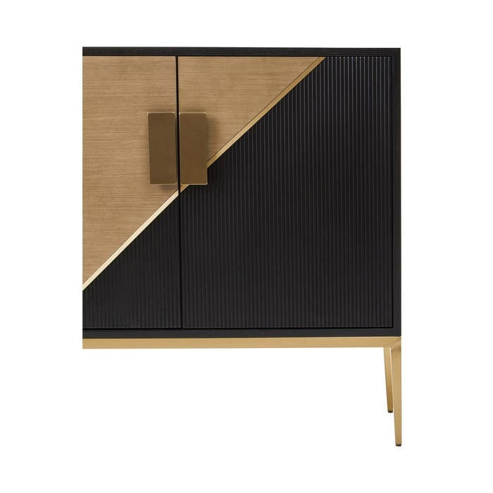 Raidan 2 Door Sideboard – Black and Gold