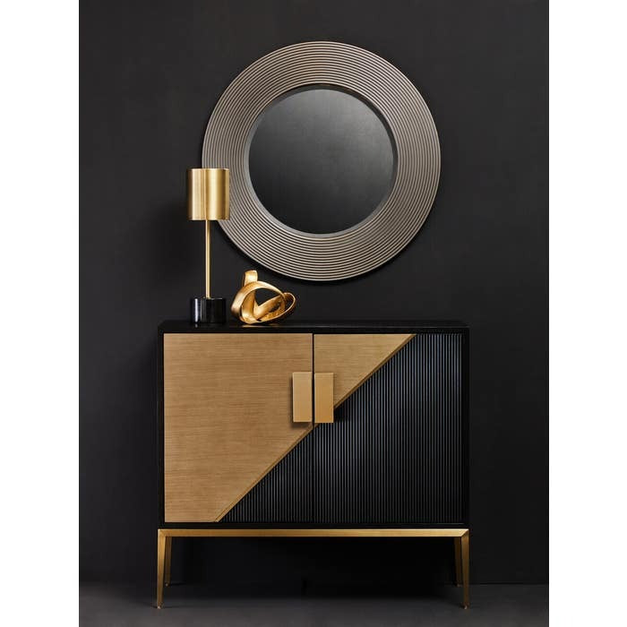 Raidan 2 Door Sideboard – Black and Gold