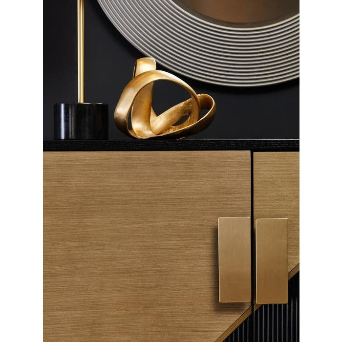 Raidan 2 Door Sideboard – Black and Gold