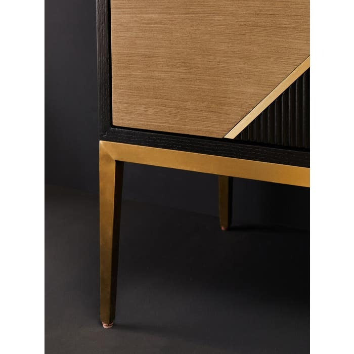 Raidan 2 Door Sideboard – Black and Gold