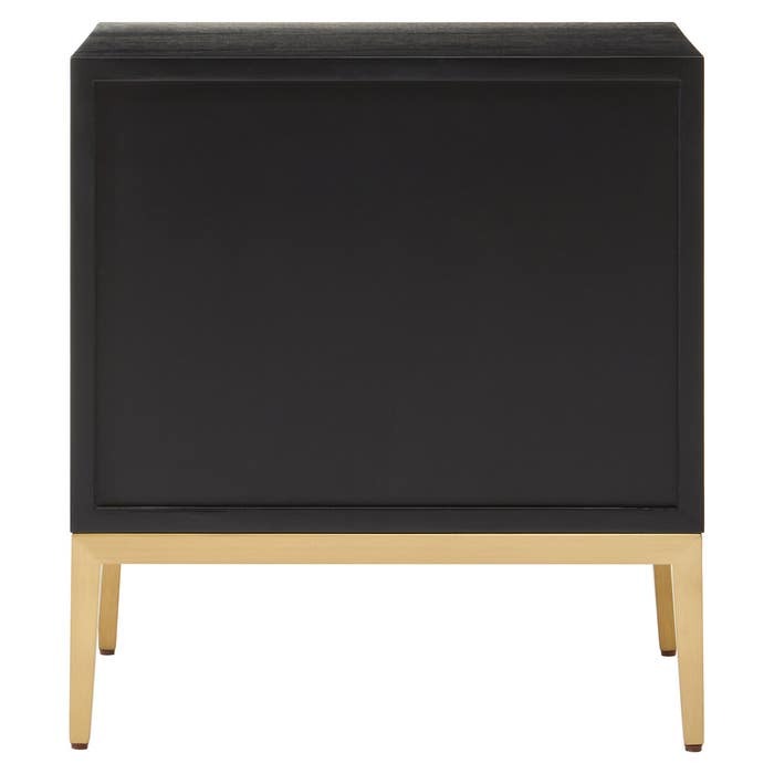 Raidan 2 Drawer Chest – Black and Gold