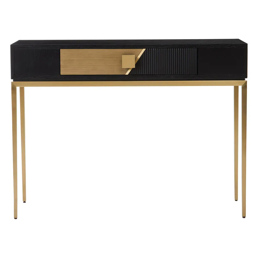 Raidan Console Table – Black and Gold