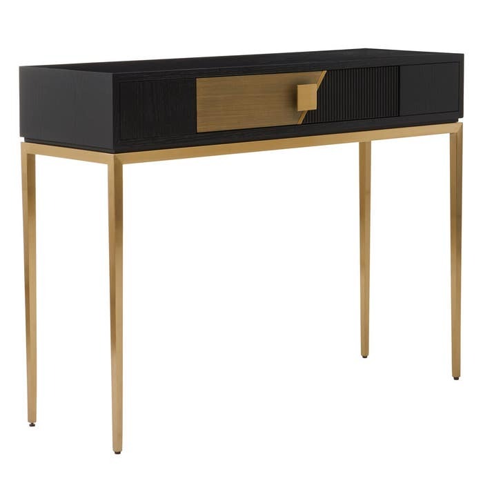 Raidan Console Table – Black and Gold