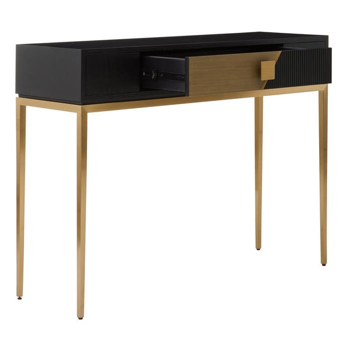 Raidan Console Table – Black and Gold