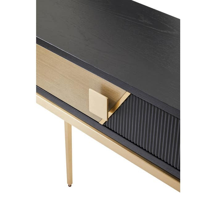 Raidan Console Table – Black and Gold