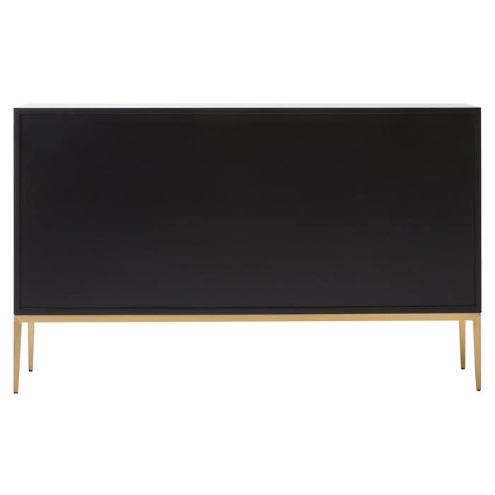 Raidan 4 Door Sideboard – Black and Gold