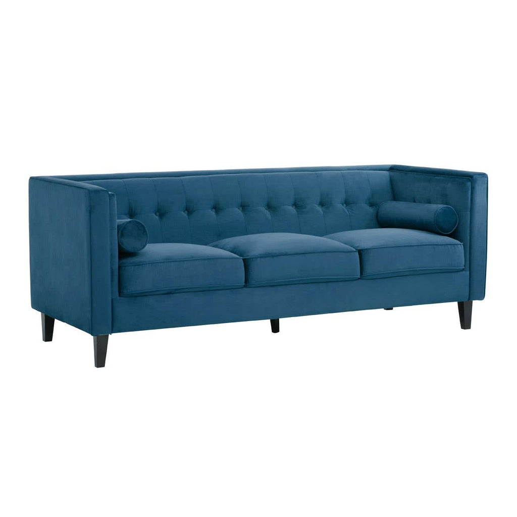 Rayla 3-Seater Sofa – Blue Velvet