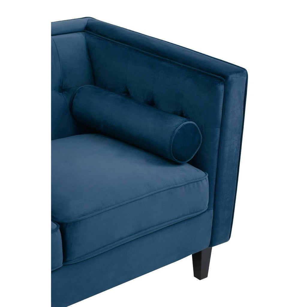 Rayla 3-Seater Sofa – Blue Velvet