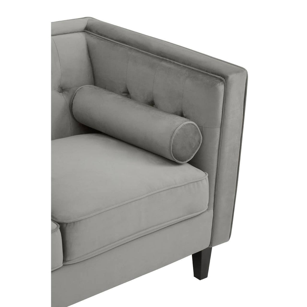 Rayla 3-Seater Sofa – Grey Velvet