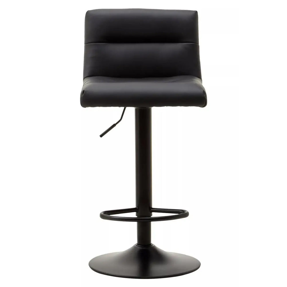 Sidney Bar Stool – Black Faux Leather