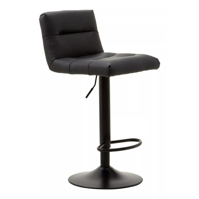 Sidney Bar Stool – Black Faux Leather