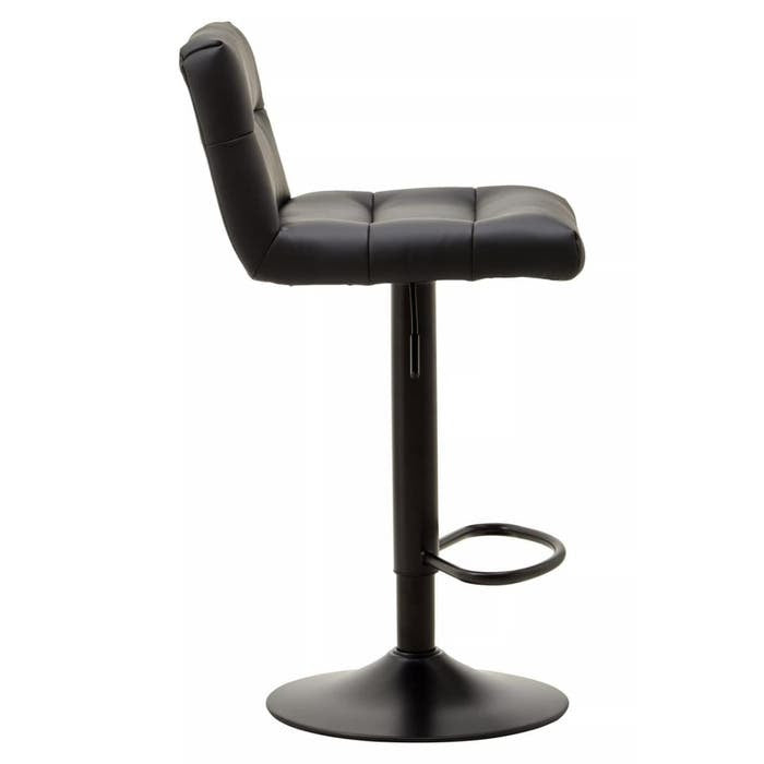 Sidney Bar Stool – Black Faux Leather