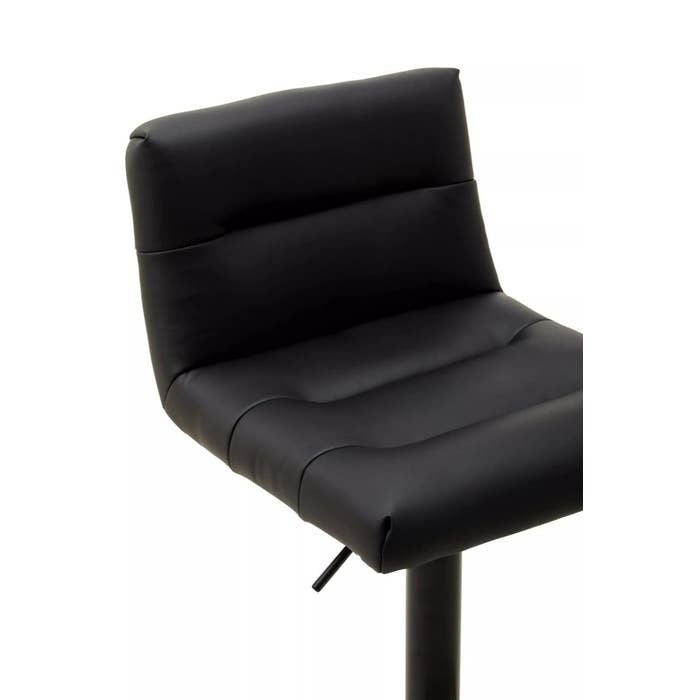 Sidney Bar Stool – Black Faux Leather