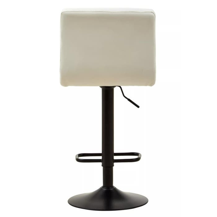 Sidney Bar Stool – White Quilted Faux Leather