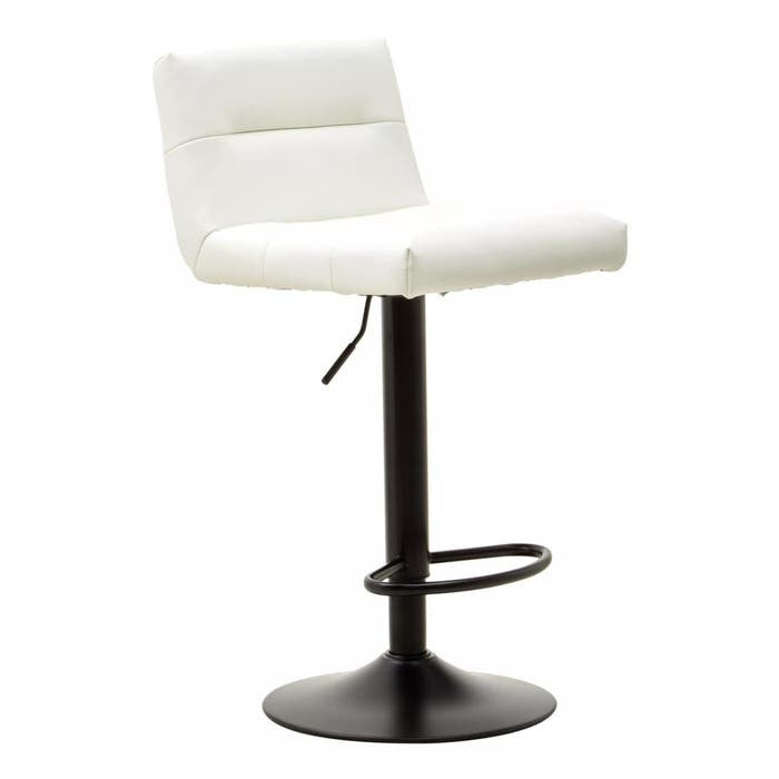 Sidney Bar Stool – White Faux Leather