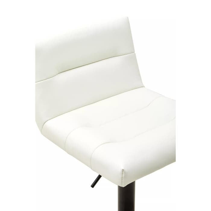 Sidney Bar Stool – White Faux Leather