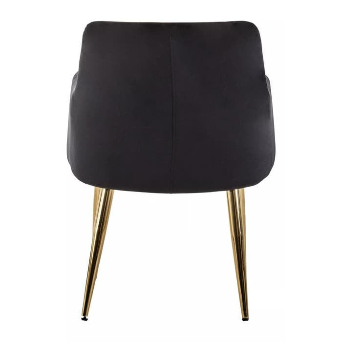 Sophia Dining Chair in Black Velvet