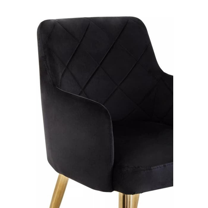 Sophia Dining Chair in Black Velvet