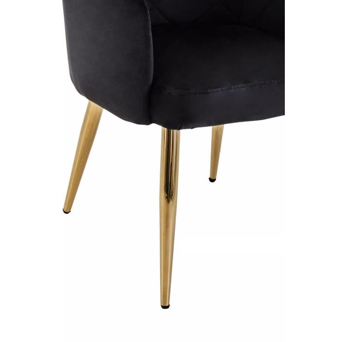 Sophia Dining Chair in Black Velvet