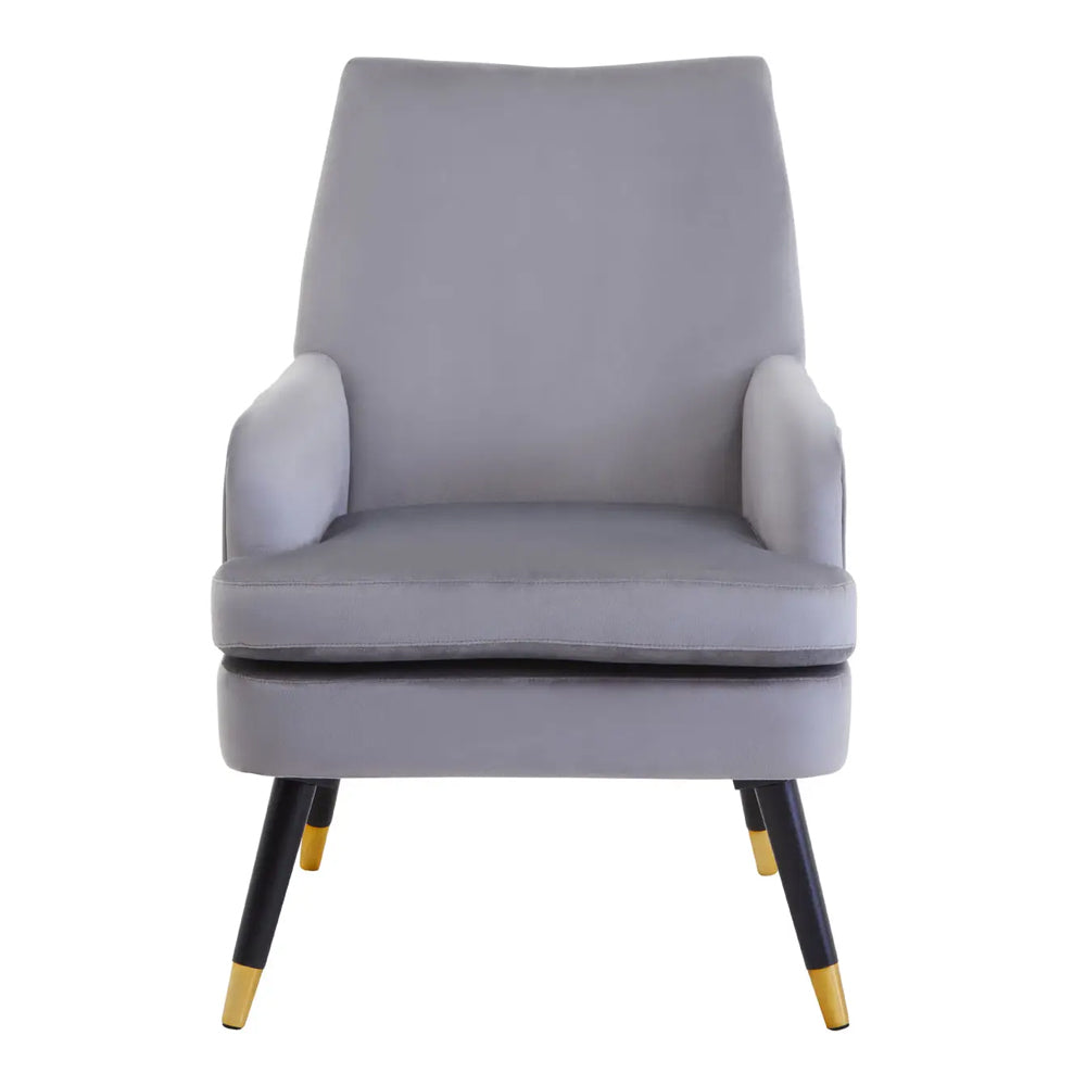 Strickland Armchair – Grey Velvet