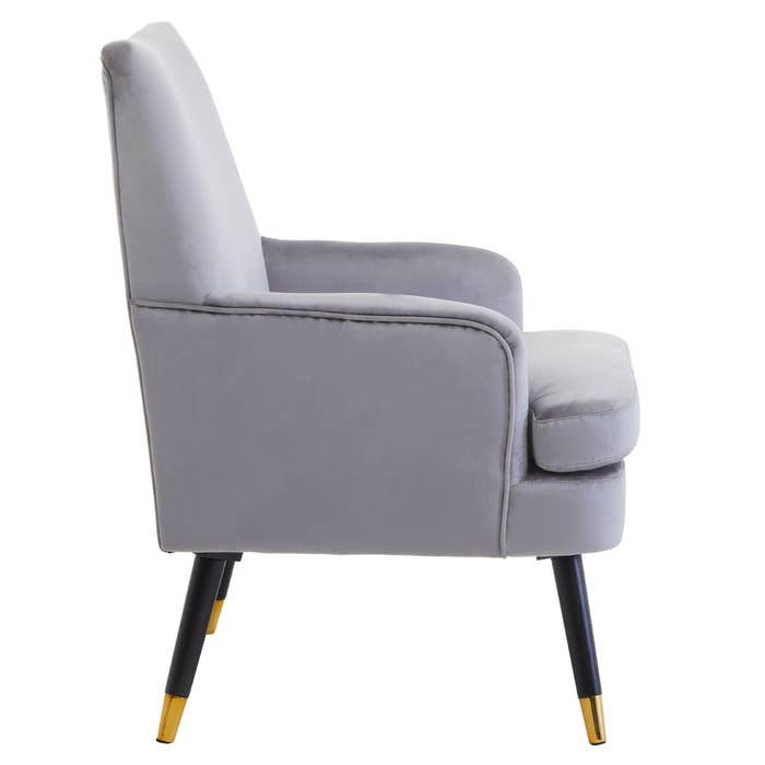 Strickland Armchair – Grey Velvet