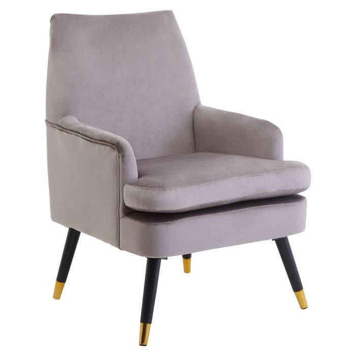 Strickland Armchair – Mink Velvet