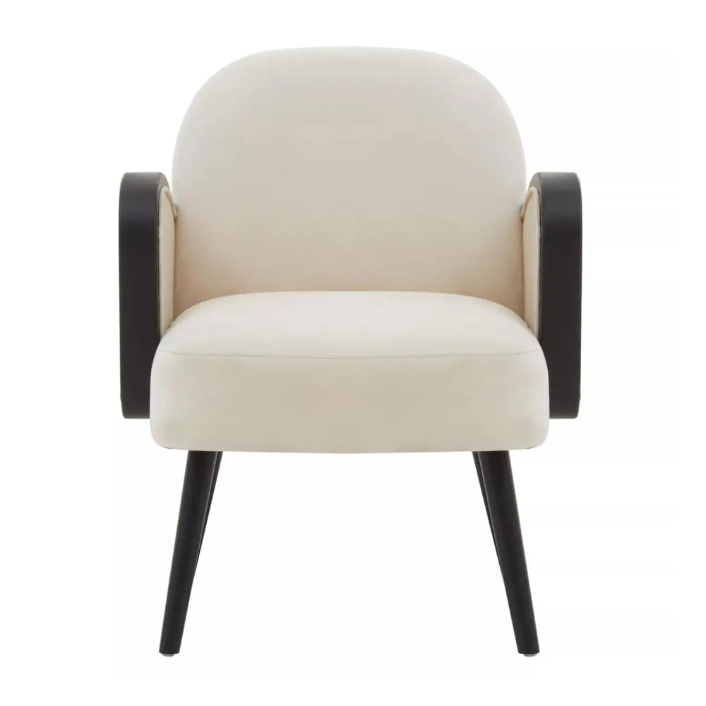 Sutherland Armchair – Natural Velvet – Pretty My Pad