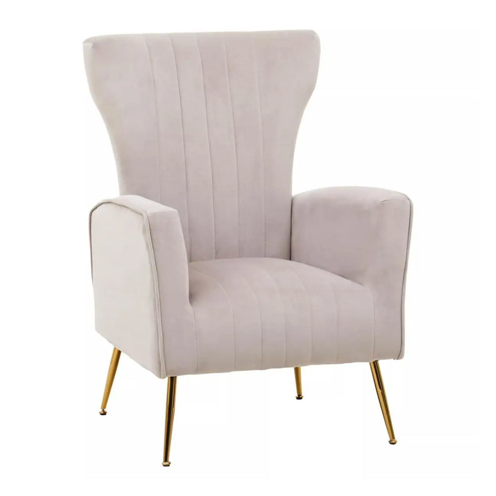 Zerlina Accent Chair – Mink Velvet