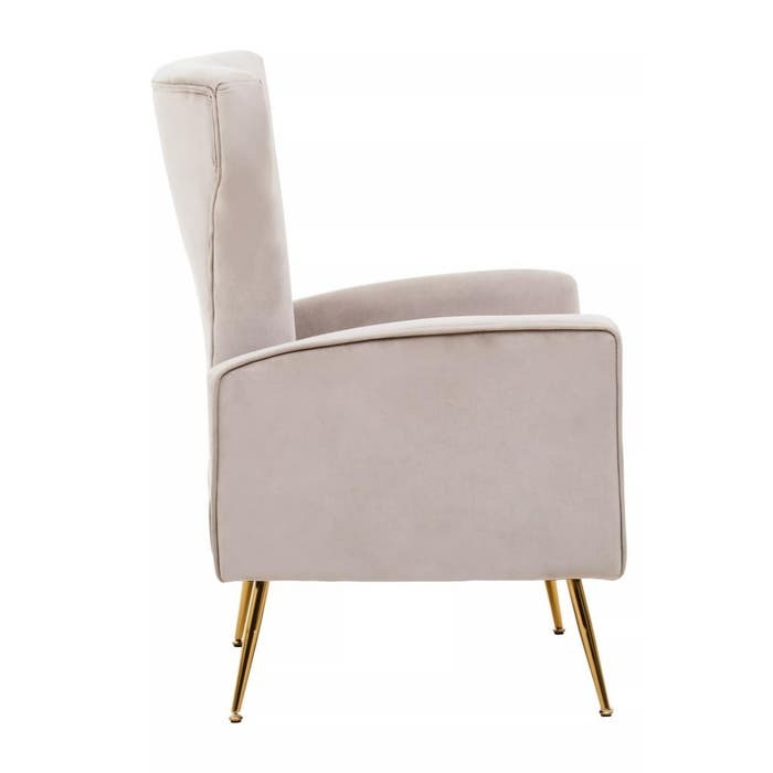 Zerlina Accent Chair – Mink Velvet