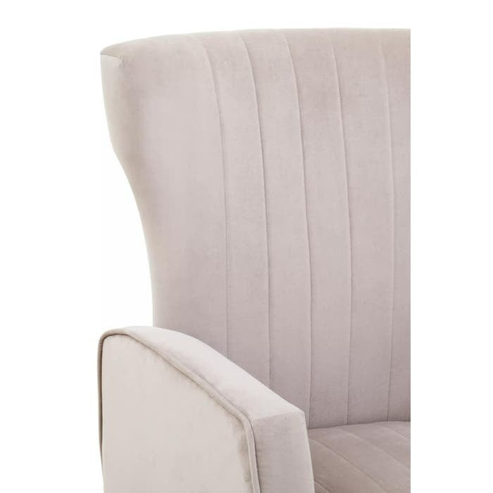 Zerlina Accent Chair – Mink Velvet